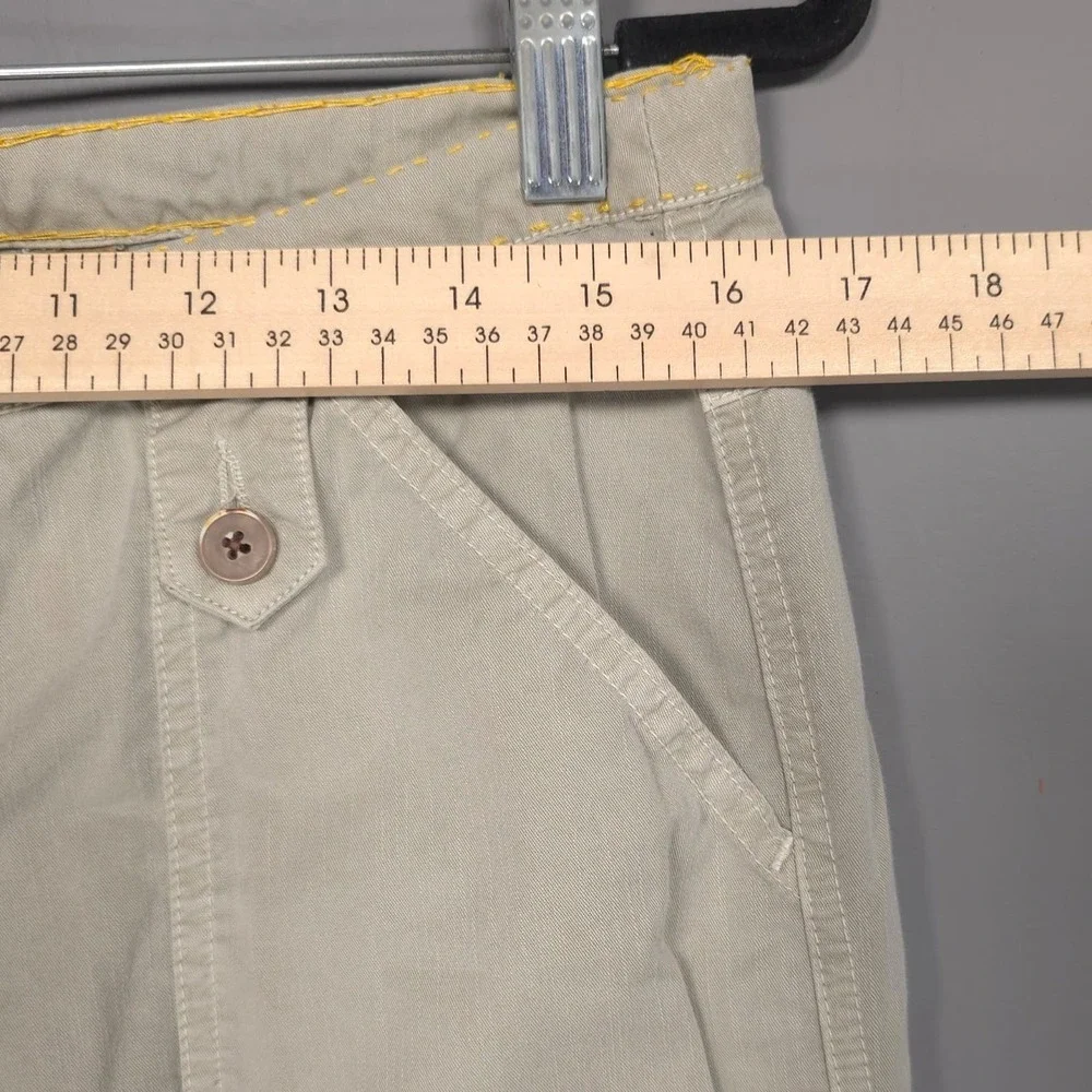 GRAMICCI Women's Pants Size 6 Straight Flare Drawstring Hiking Gray‎ Green